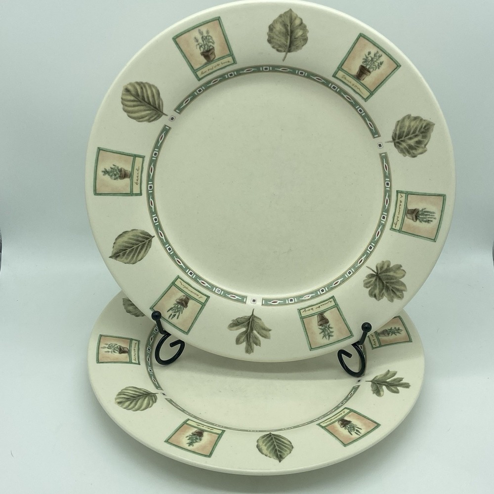 Portfolio Pfaltzgraff Naturewood Dinner Plates 11" Set‎ Of 2 Vintage Stoneware